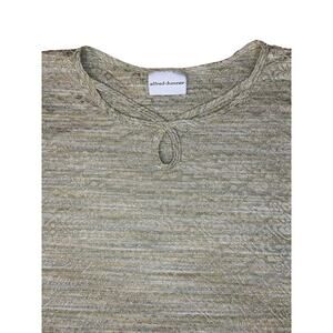 Alfred Dunner Floral Textured Earthtoned Short Sleeve Shirt XL Sage Green Forest